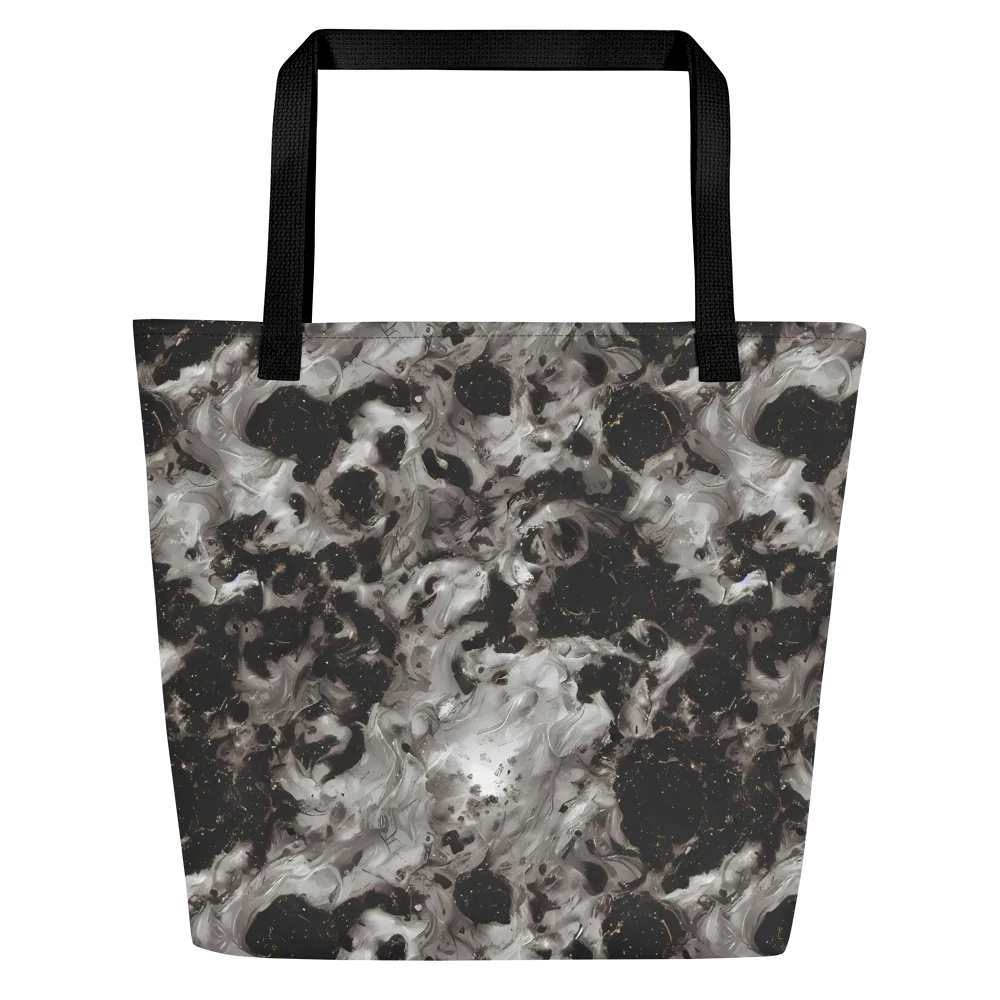 Obsidian Marble on Large Tote Bag W/ Pocket — Front