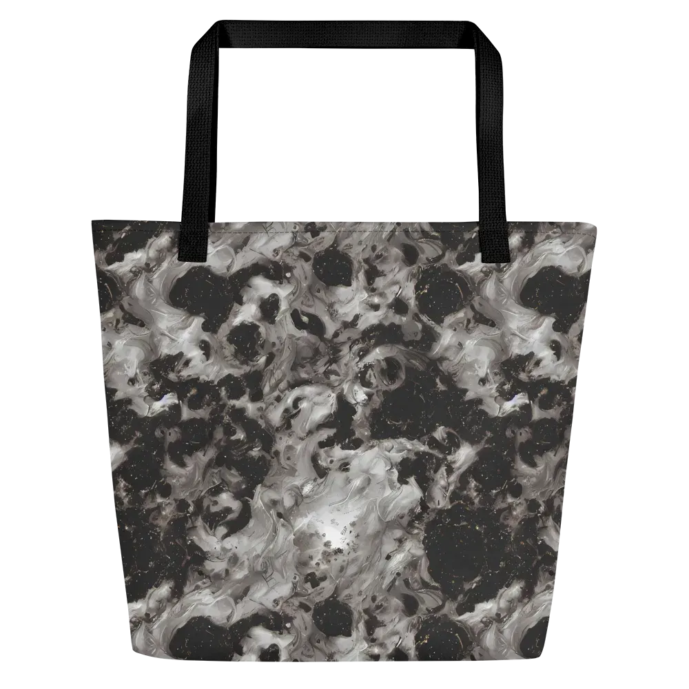 Obsidian Marble on Large Tote Bag W/ Pocket — Front