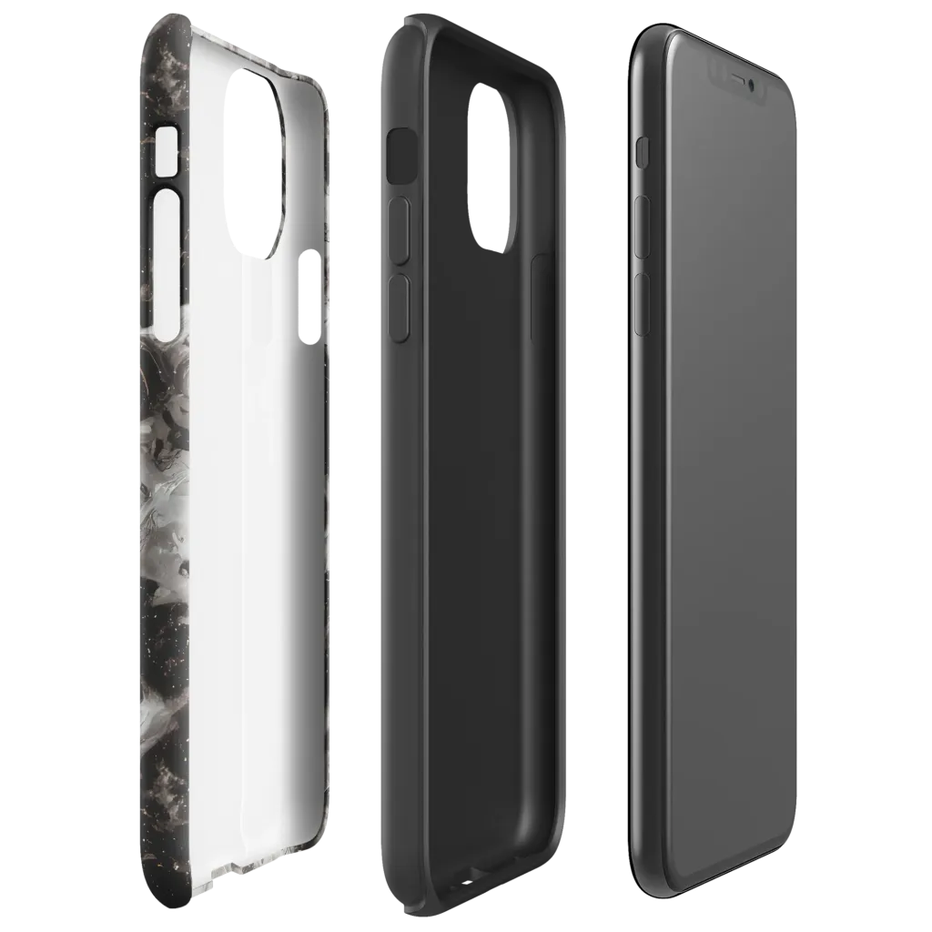 Obsidian Marble on Tough Case for iPhone® — Right
