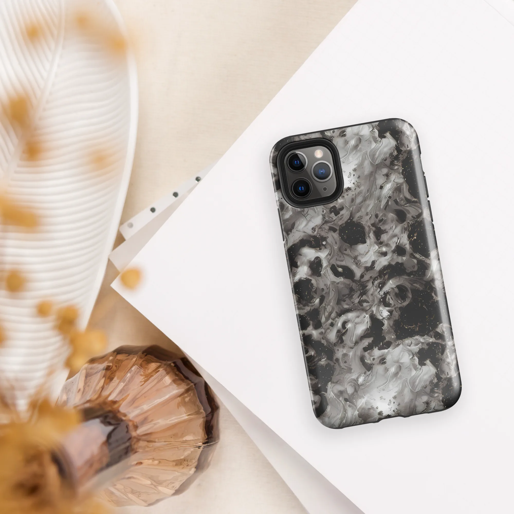 Obsidian Marble on Tough Case for iPhone® — Front