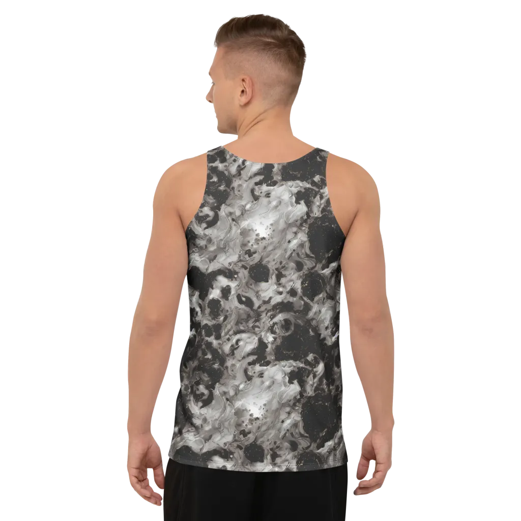 Obsidian Marble on Men's Tank Top — Back
