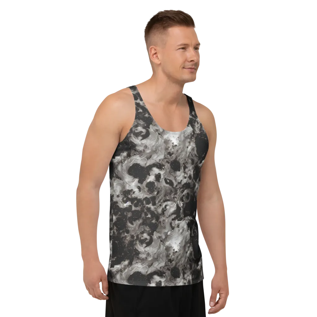 Obsidian Marble on Men's Tank Top — Right Front