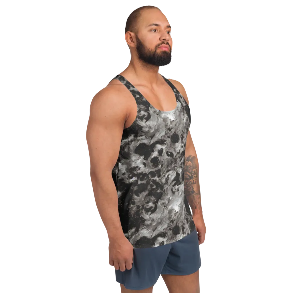 Obsidian Marble on Men's Tank Top — Right Front