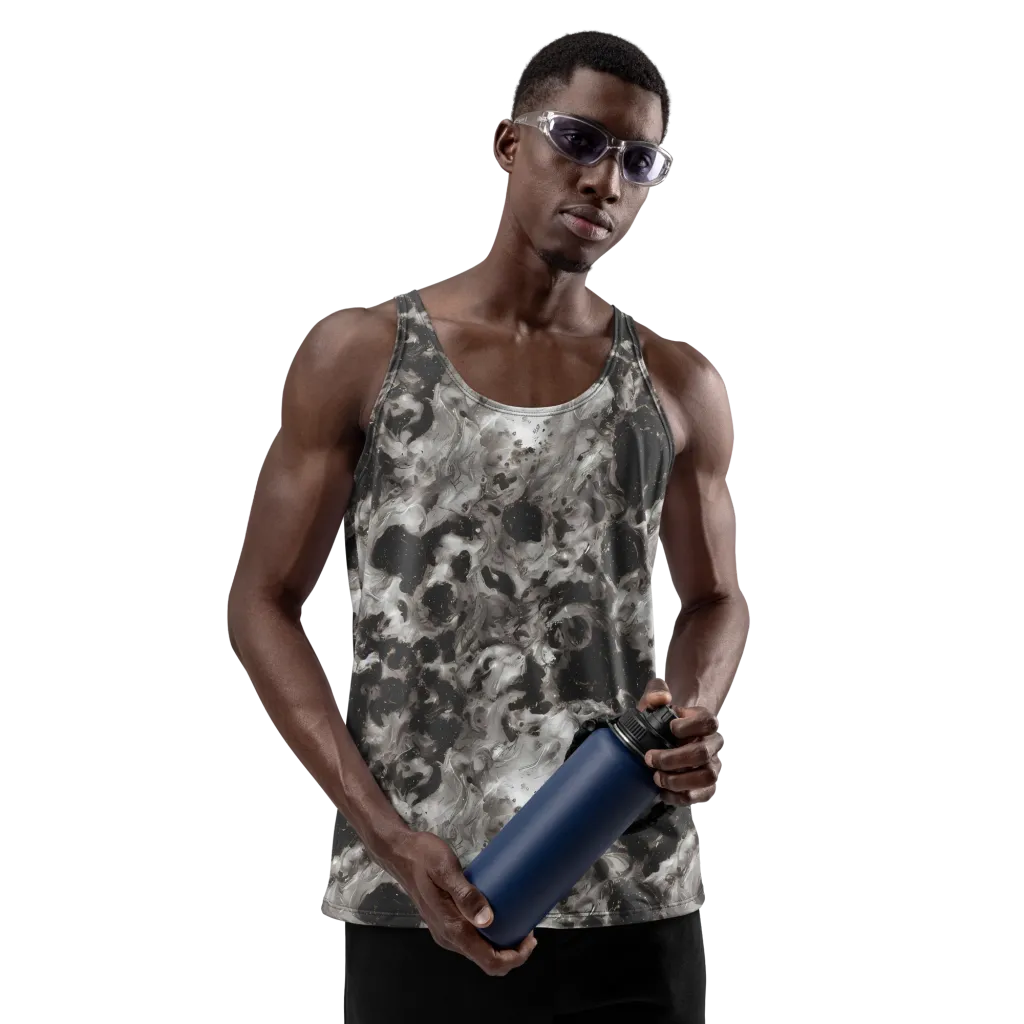 Obsidian Marble on Men's Tank Top — Front