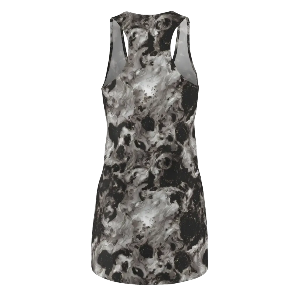 Obsidian Marble on Racerback Dress — Back