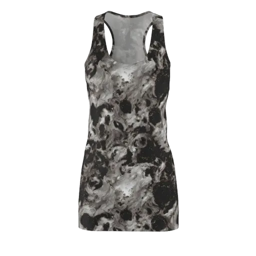 Obsidian Marble on a Racerback Dress