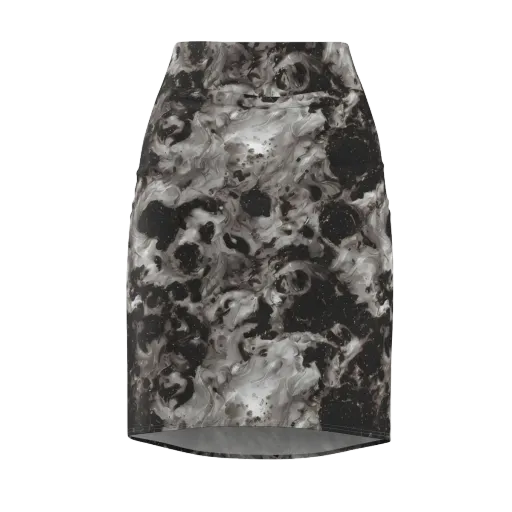 Obsidian Marble on a Pencil Skirt