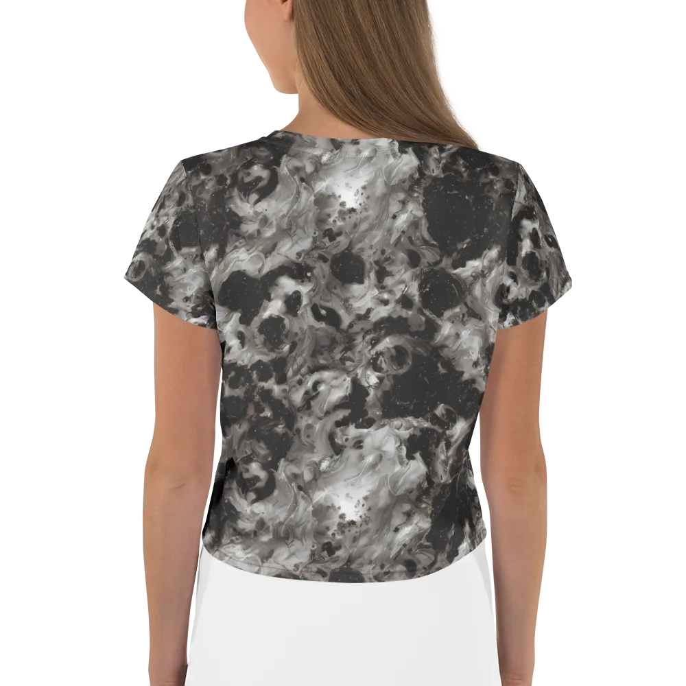 Obsidian Marble on Crop Tee — Back