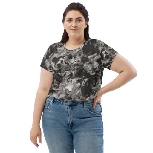 Obsidian Marble on a Crop Tee