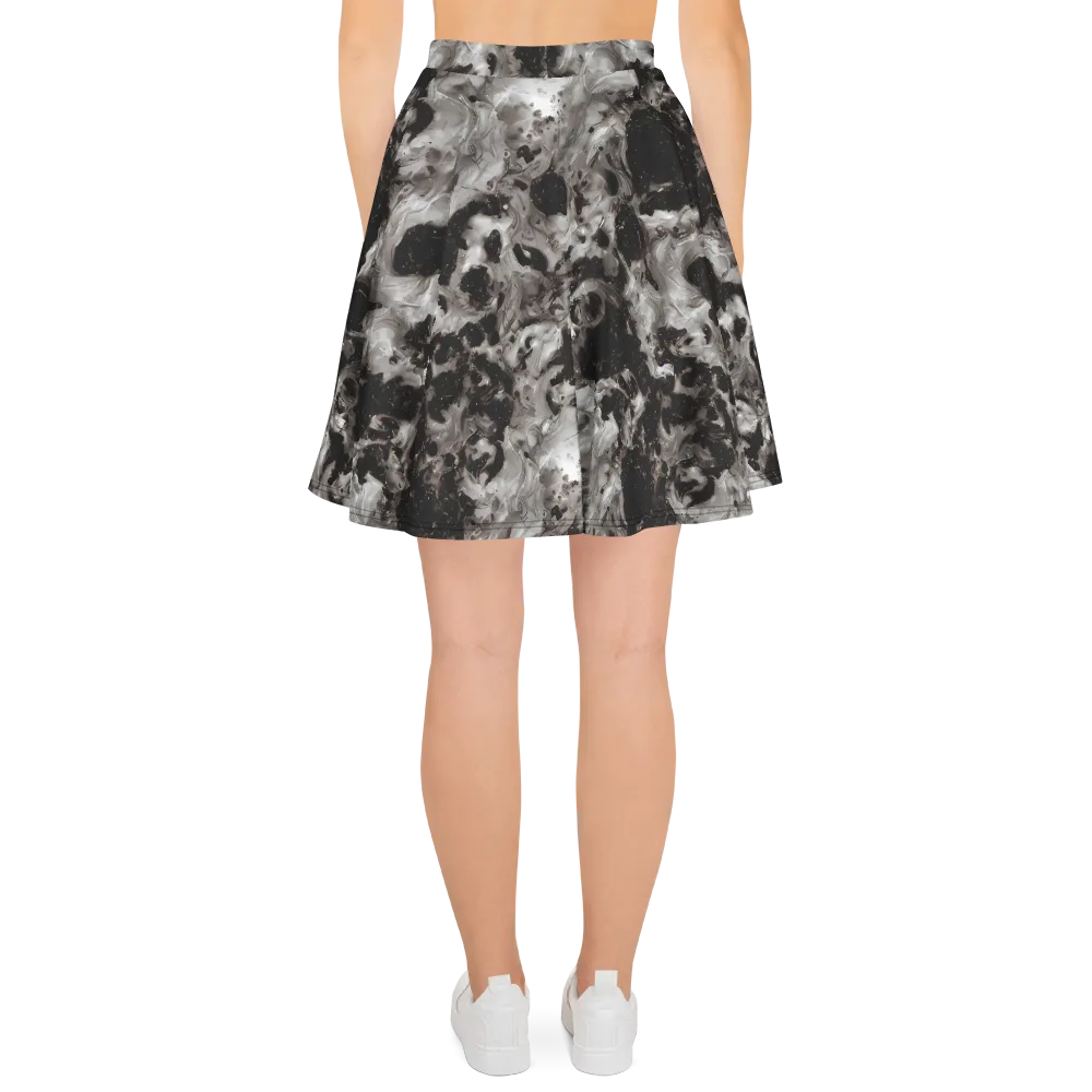Obsidian Marble on Skater Skirt — Back