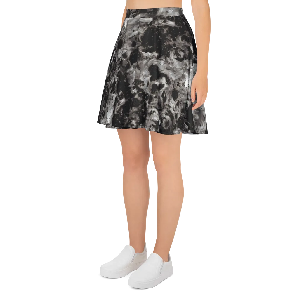 Obsidian Marble on Skater Skirt — Left