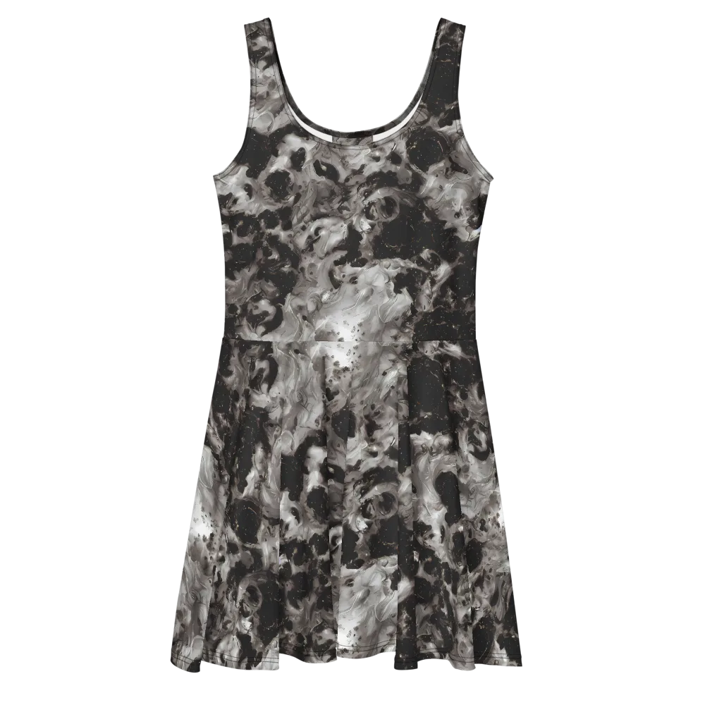 Obsidian Marble on Skater Dress — Front