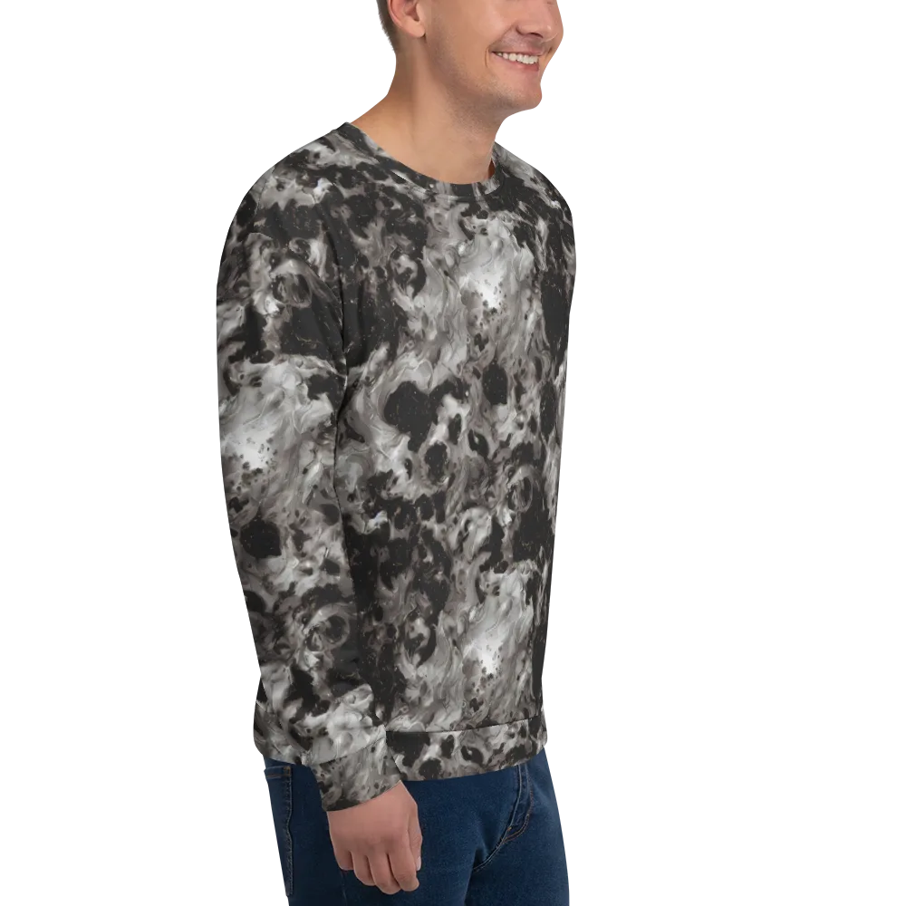 Obsidian Marble on Sweatshirt — Right Front