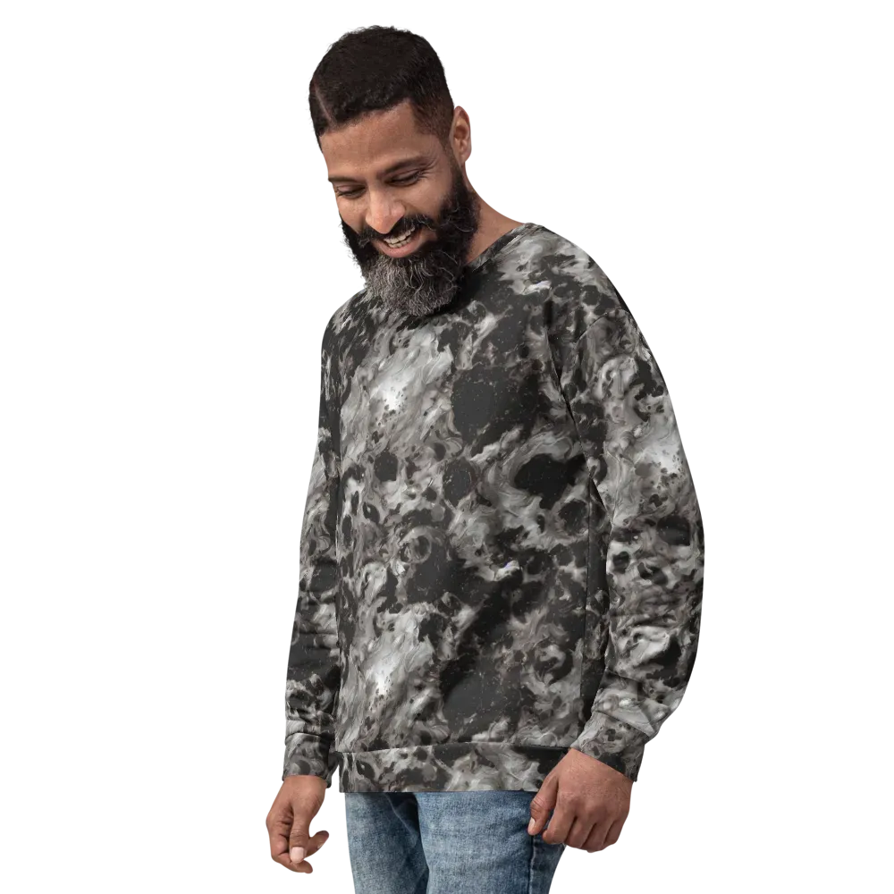 Obsidian Marble on Sweatshirt — Left Front