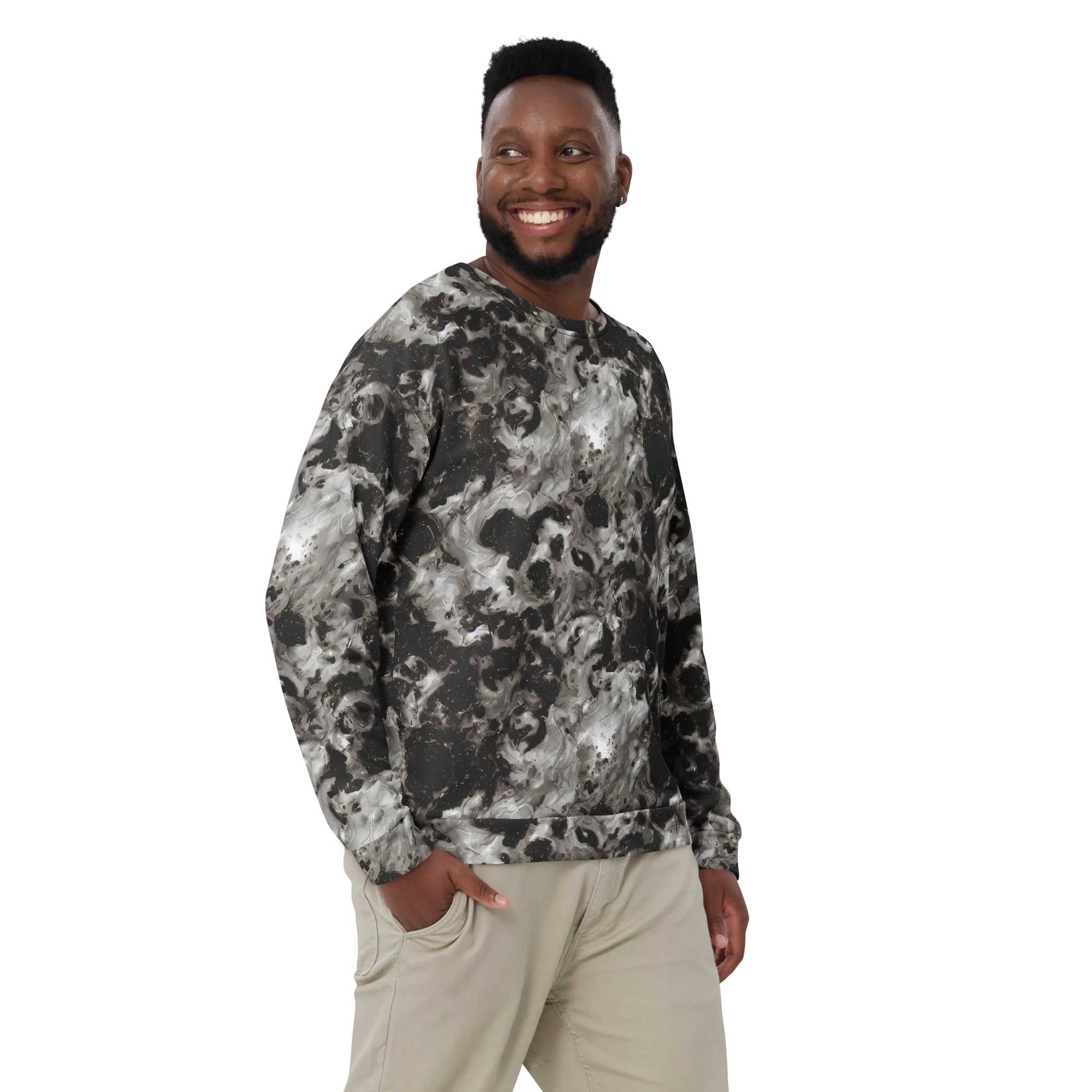 Obsidian Marble on Sweatshirt — Front