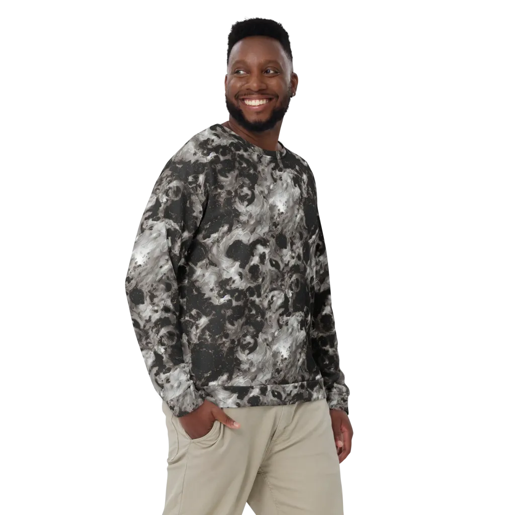 Obsidian Marble on Sweatshirt — Front