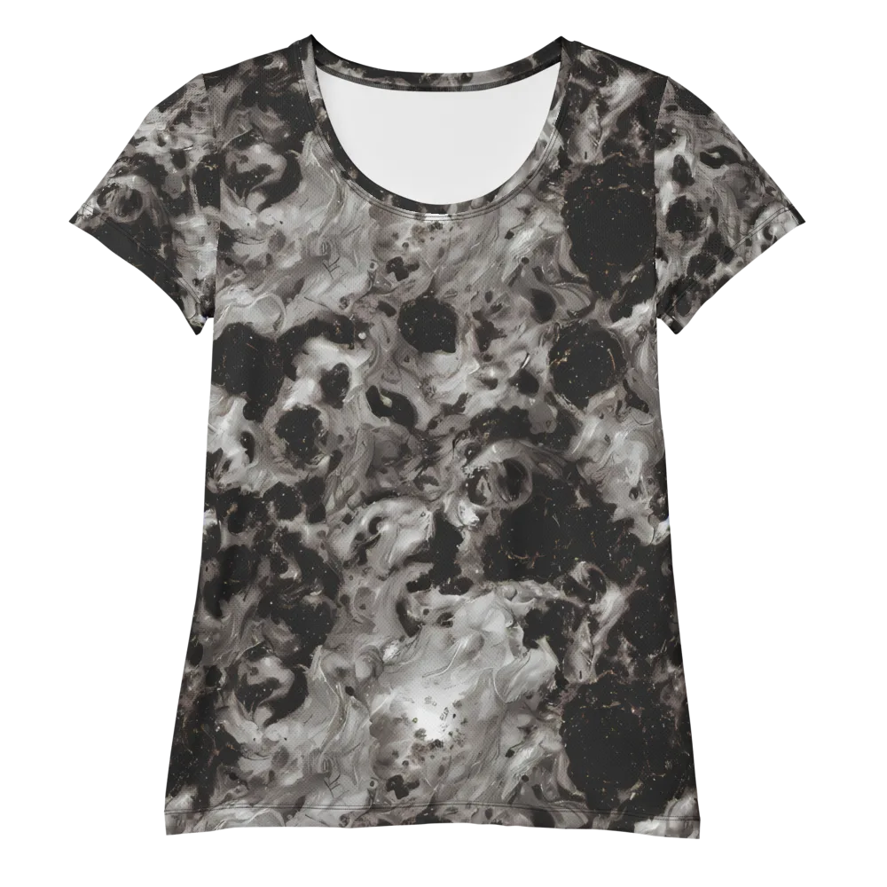 Obsidian Marble on Women's Athletic T-Shirt — Front