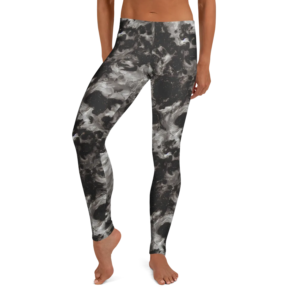 Obsidian Marble on Leggings — Front