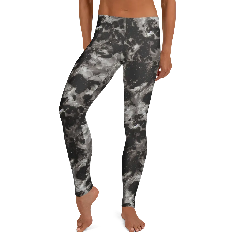 Obsidian Marble on Leggings — Front