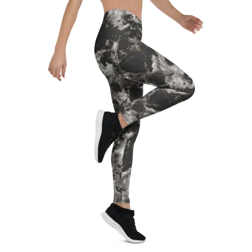Obsidian Marble on a Leggings