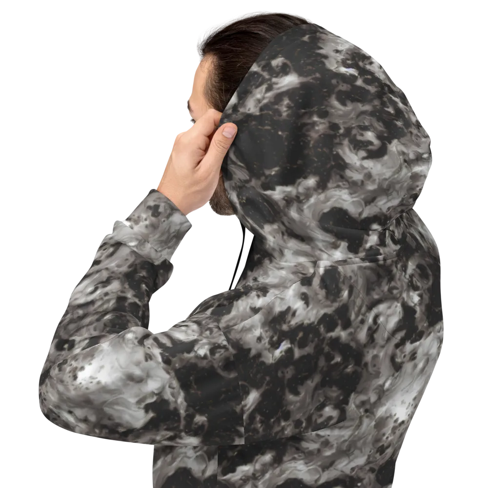 Obsidian Marble on Hoodie — Back