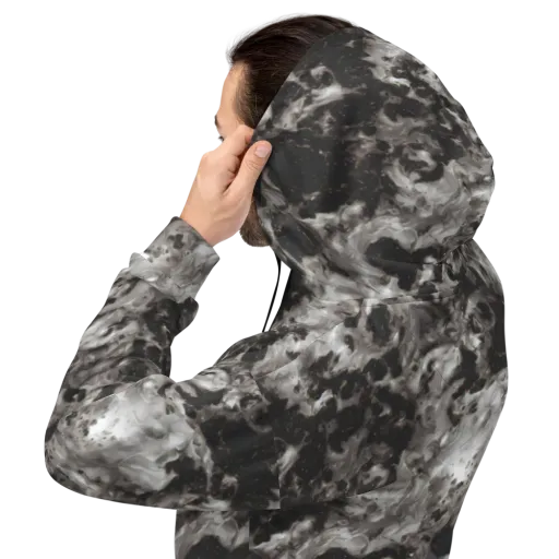 Obsidian Marble on a Hoodie