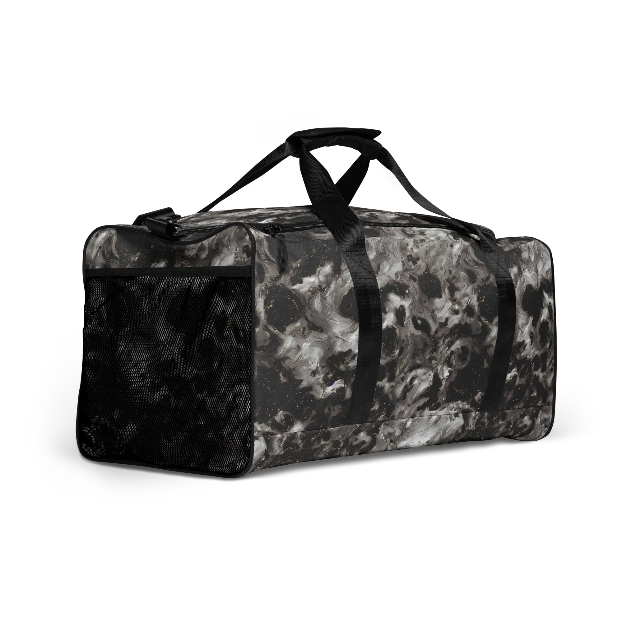 Obsidian Marble on Duffle Bag — Right Front