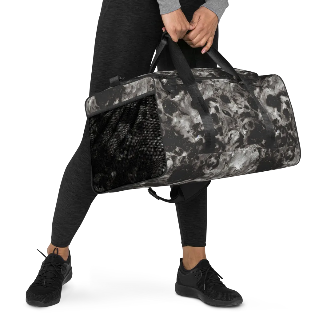 Obsidian Marble on Duffle Bag — Right Front