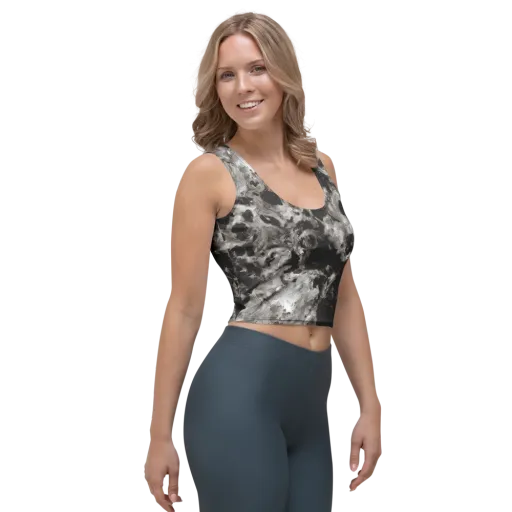 Obsidian Marble on a Crop Top
