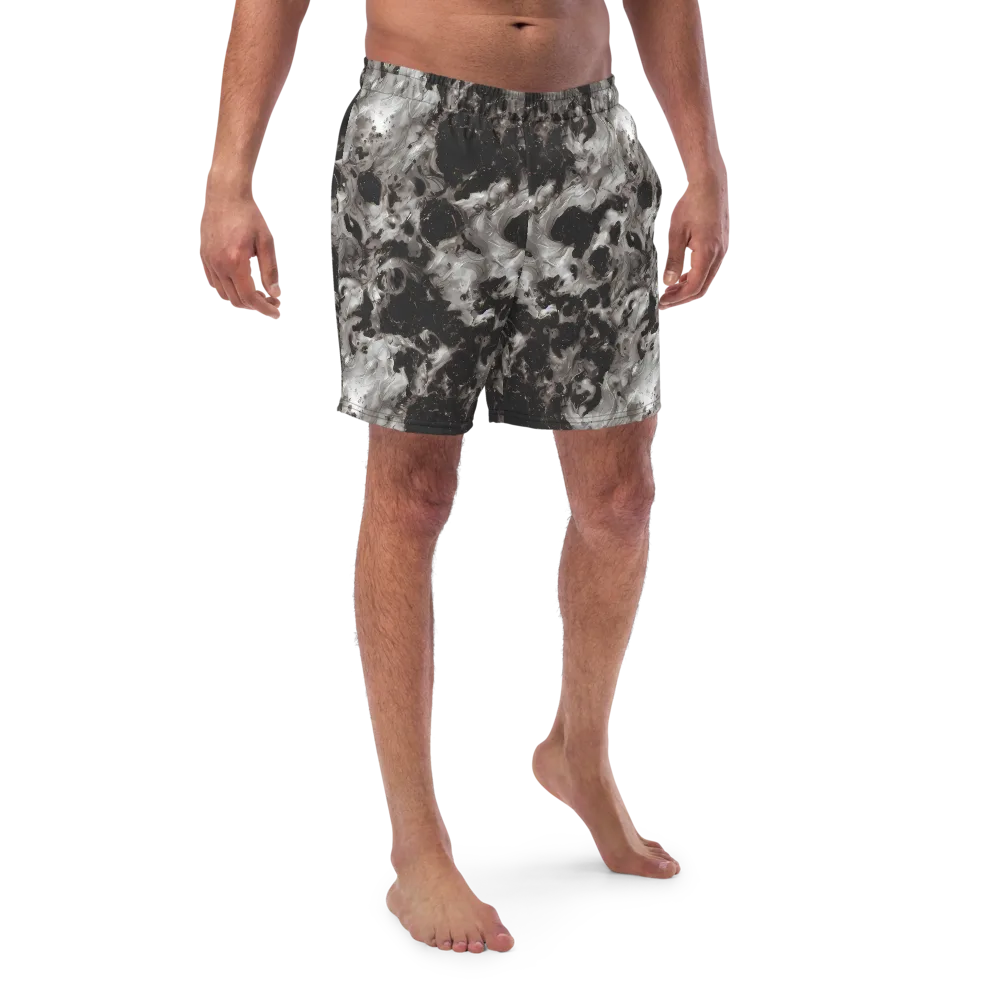 Obsidian Marble on Swim Trunks — Front