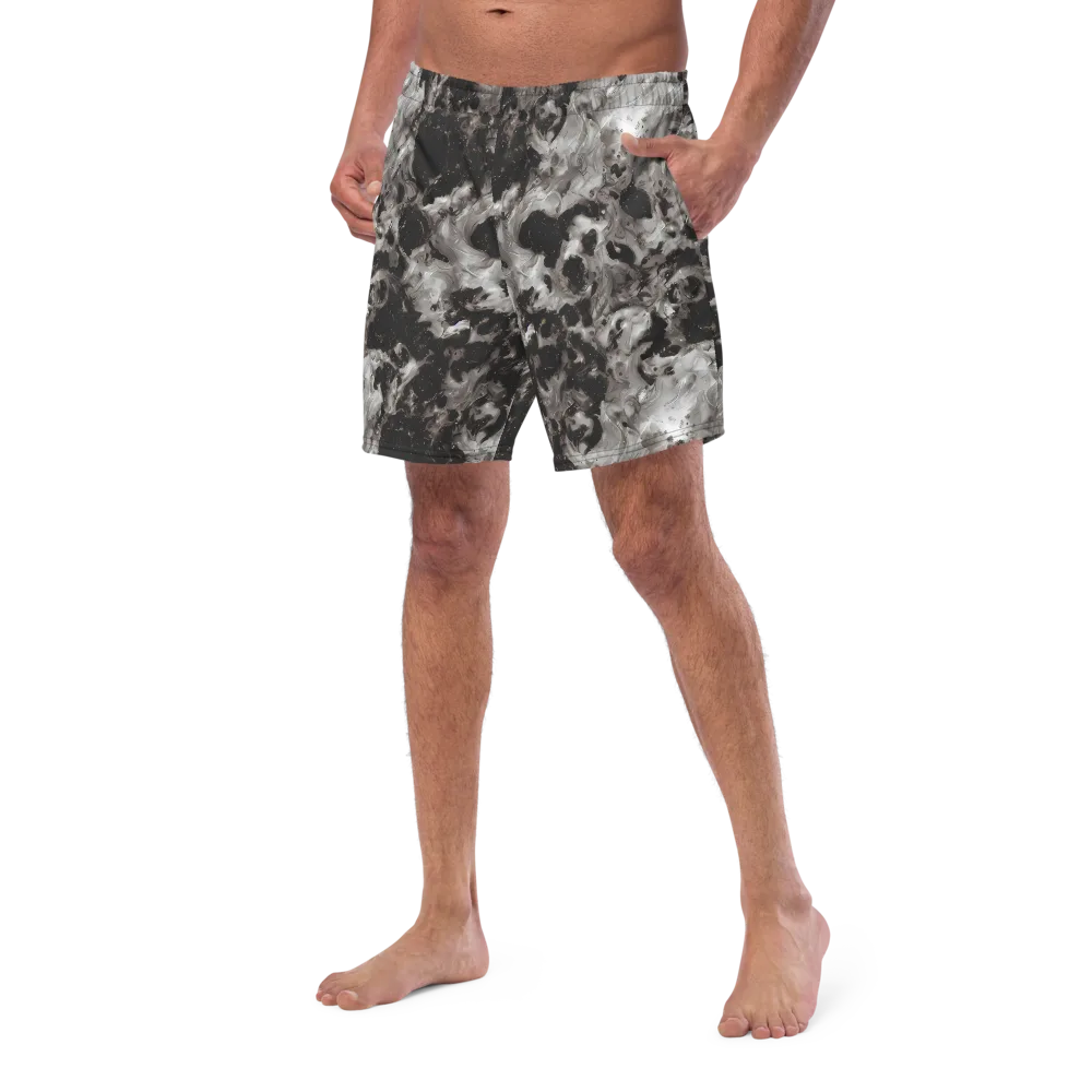 Obsidian Marble on Swim Trunks — Left Front