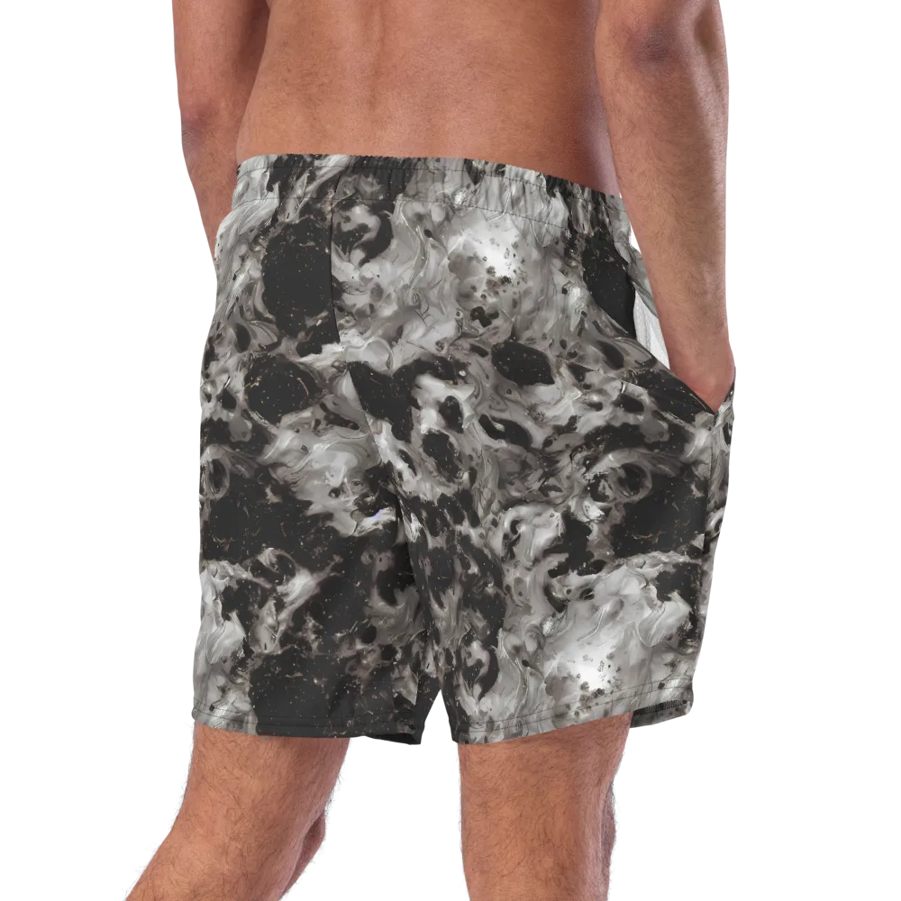 Obsidian Marble on Swim Trunks — Right Back