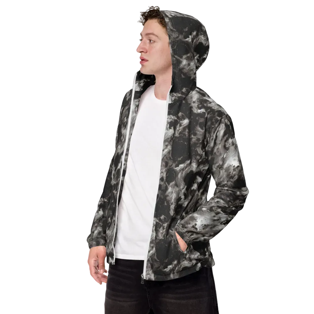 Obsidian Marble on Men's Windbreaker — Left Front