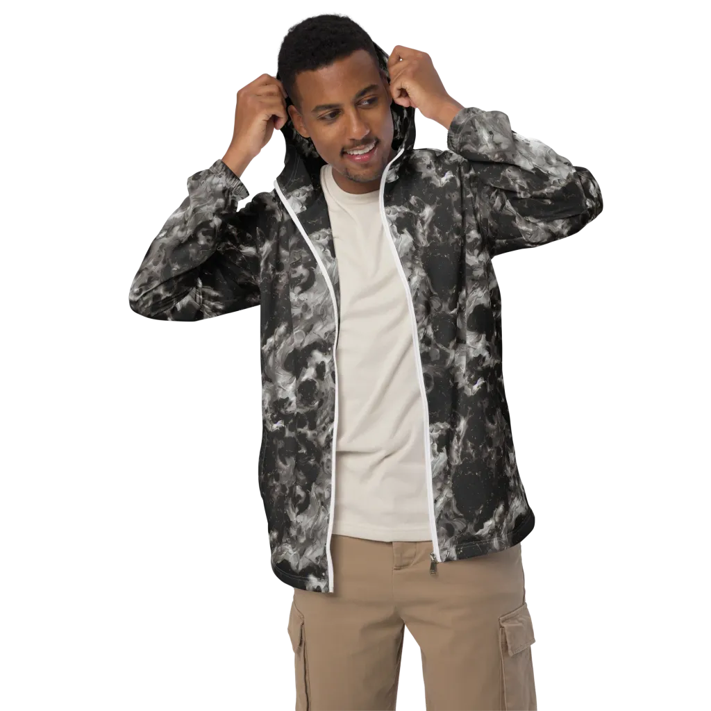 Obsidian Marble on Men's Windbreaker — Front