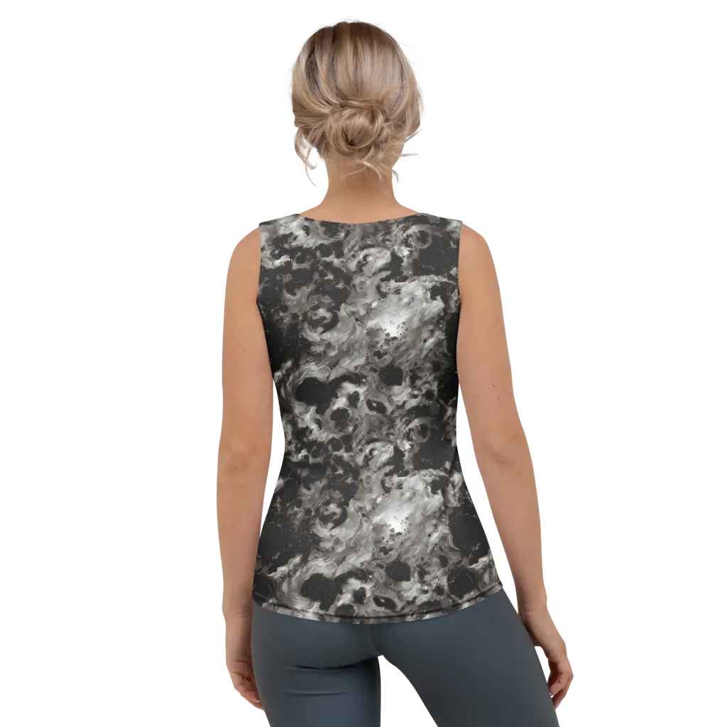 Obsidian Marble on Women's Tank Top — Back