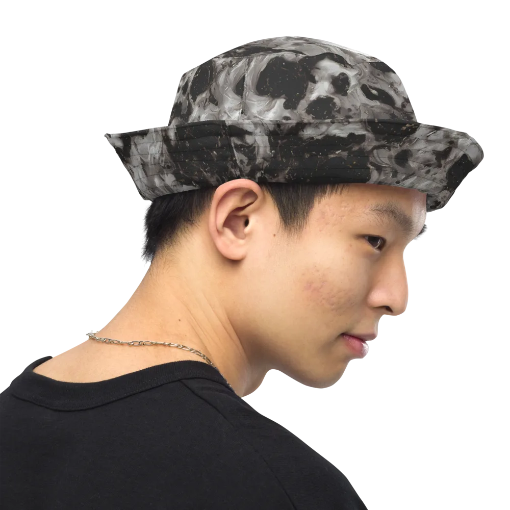 Obsidian Marble on Reversible Bucket Hat — Right Outside