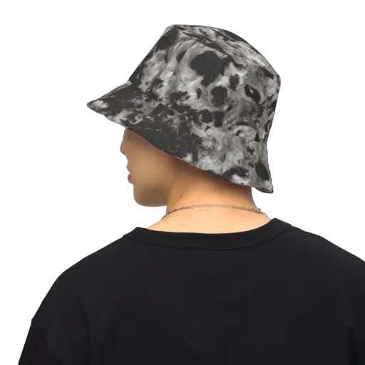 Obsidian Marble on a Reversible Bucket Hat