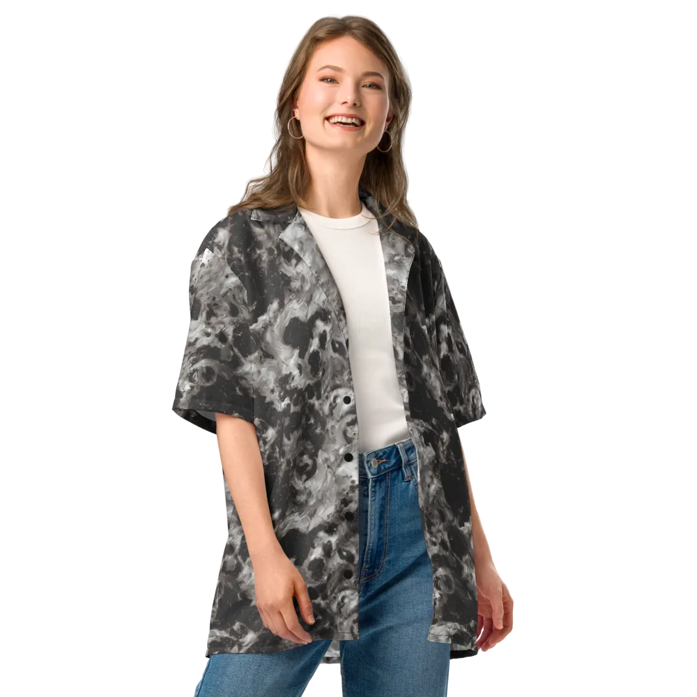 Obsidian Marble on Button Shirt — Front