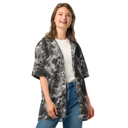 Obsidian Marble on a Button Shirt