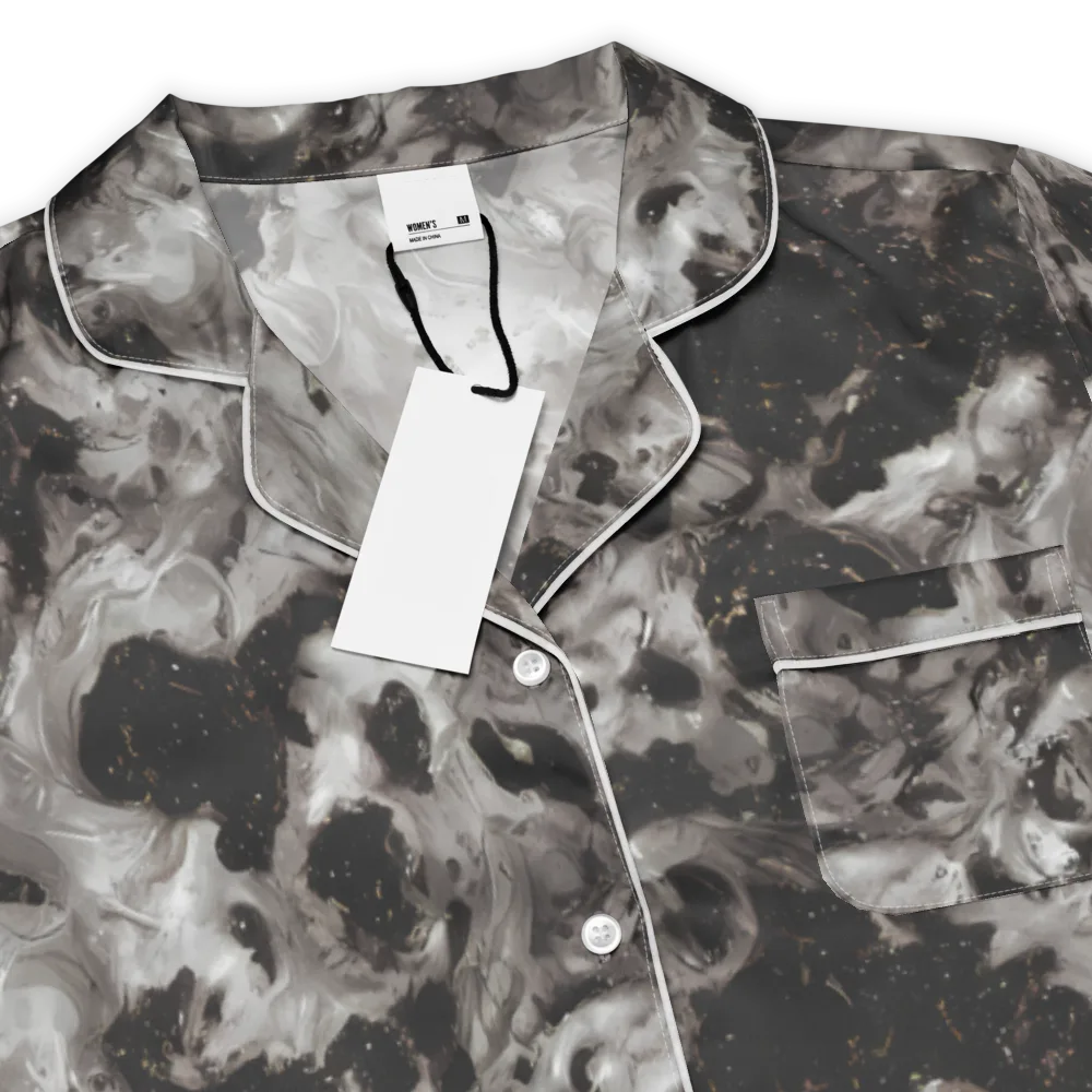 Obsidian Marble on Women's Short Sleeve Pajama Top — Product details