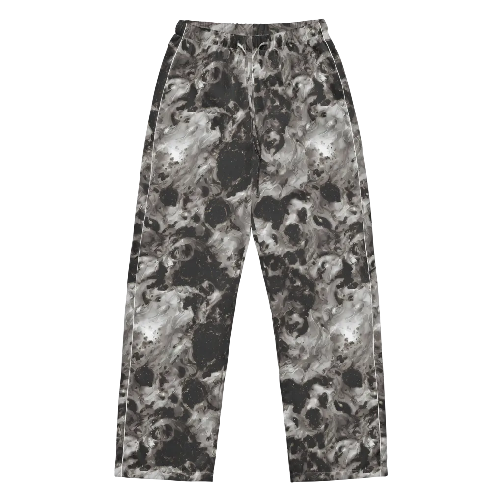 Obsidian Marble on Women's Pajama Pants — Front