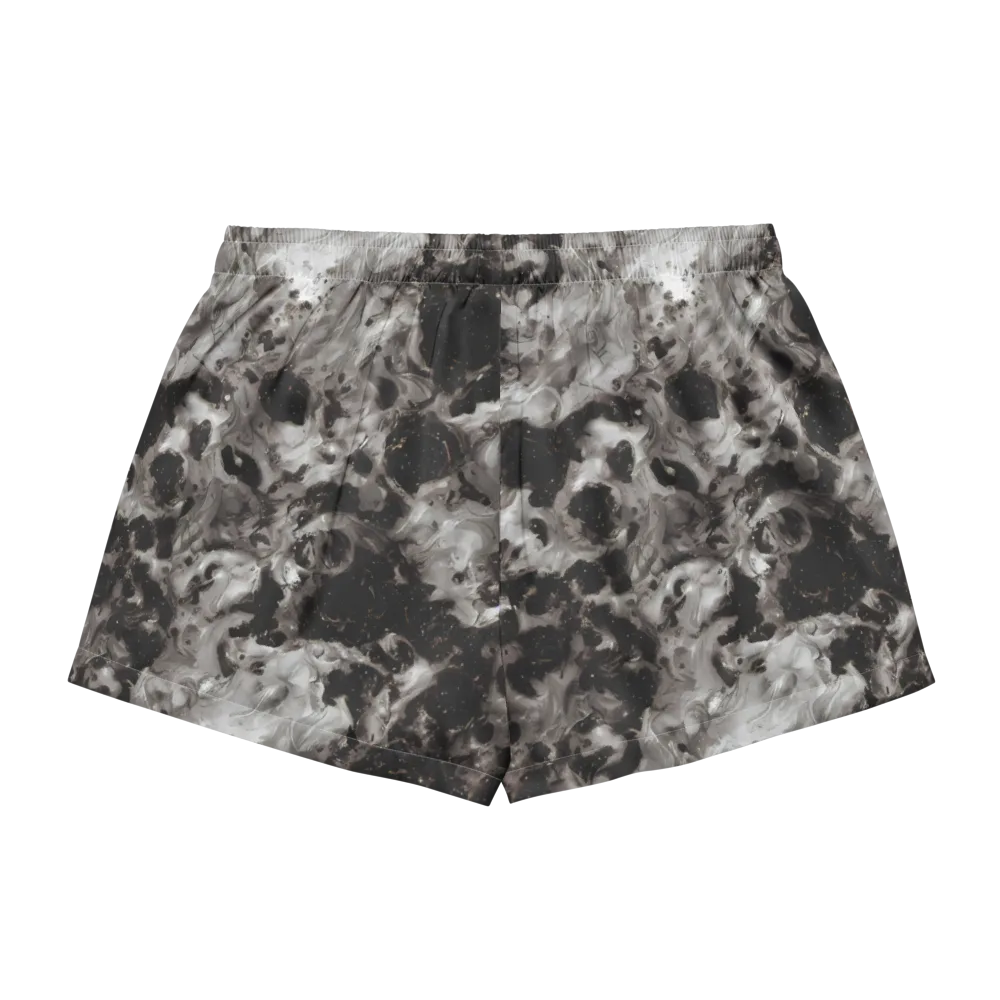Obsidian Marble on Women's Pajama Shorts — Back