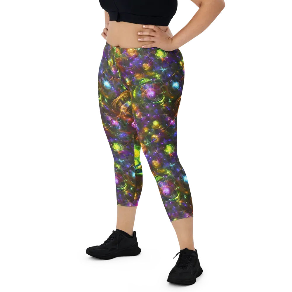 Luminescent Tangle on Capri Leggings — Front