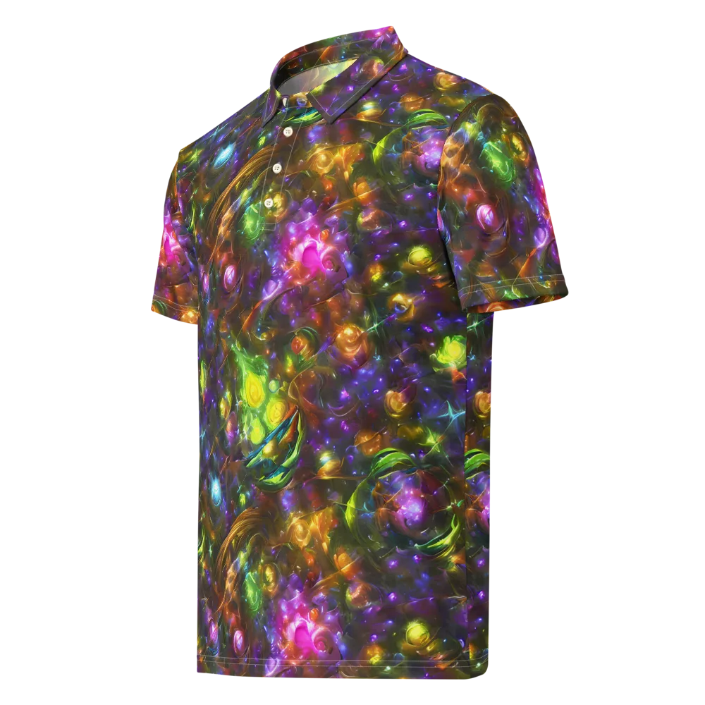 Luminescent Tangle on Men's Slim Fit Polo Shirt — Left Front