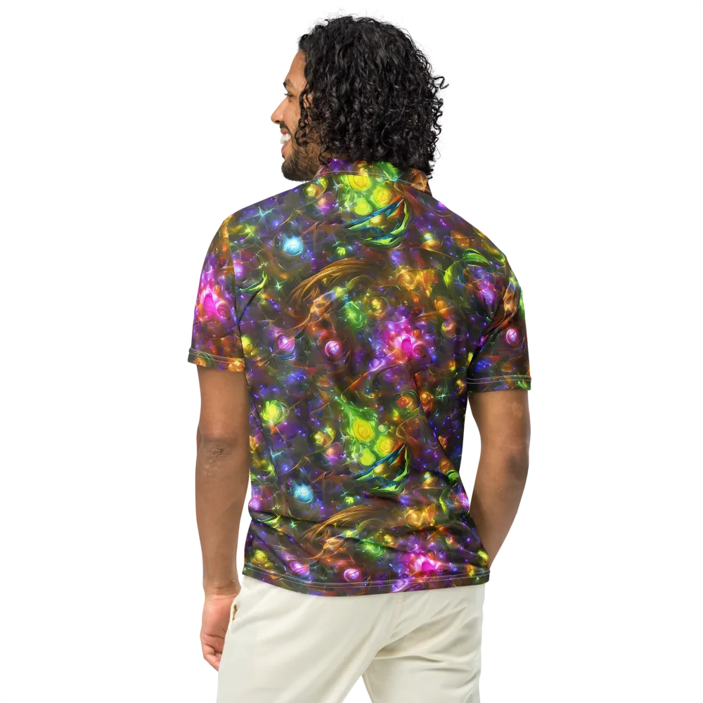Luminescent Tangle on Men's Slim Fit Polo Shirt — Back