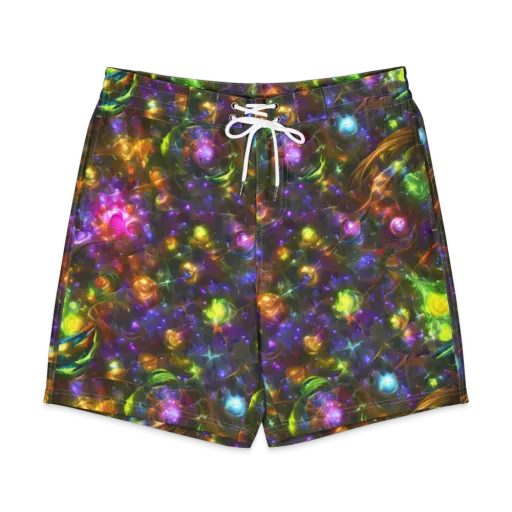Luminescent Tangle on a Men's Board Shorts