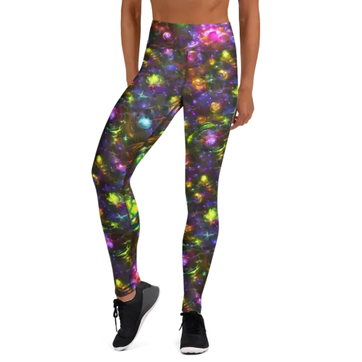 Luminescent Tangle on a Yoga Leggings