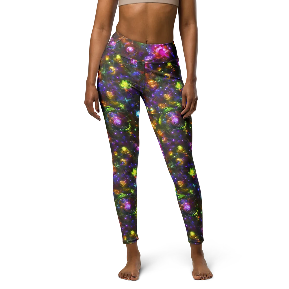 Luminescent Tangle on Yoga Leggings — Front