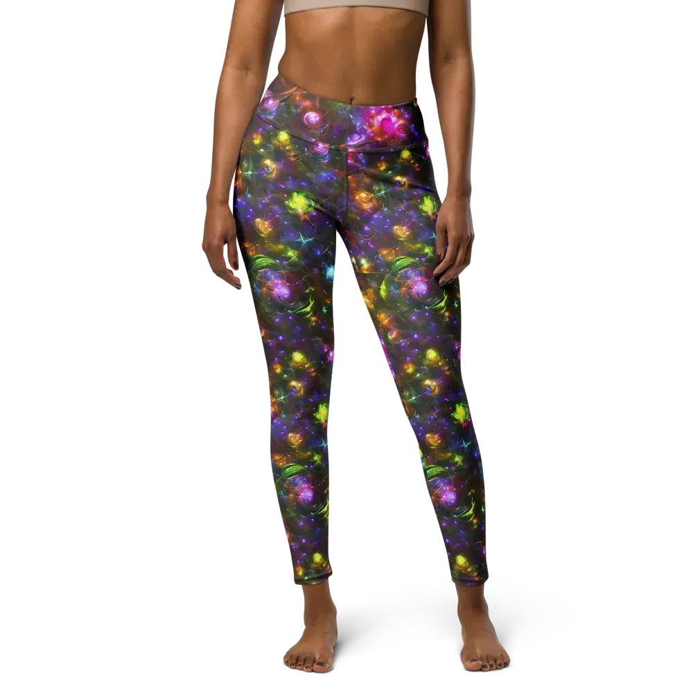 Luminescent Tangle on Yoga Leggings — Front