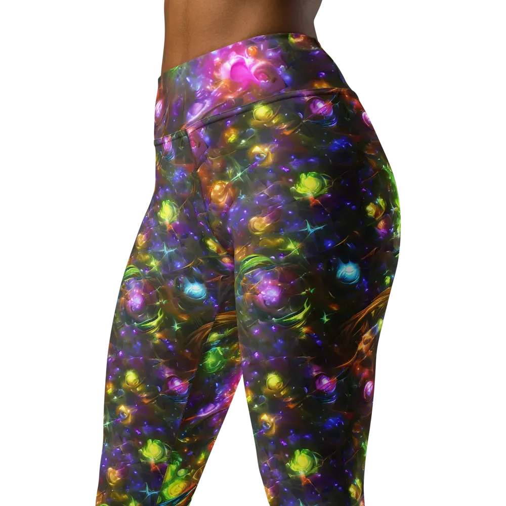 Luminescent Tangle on Yoga Leggings — Left Front